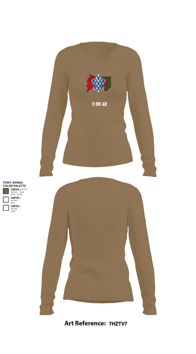 3-66 AR 33931527 Women's Long Sleeve V-neck Shirt - 2