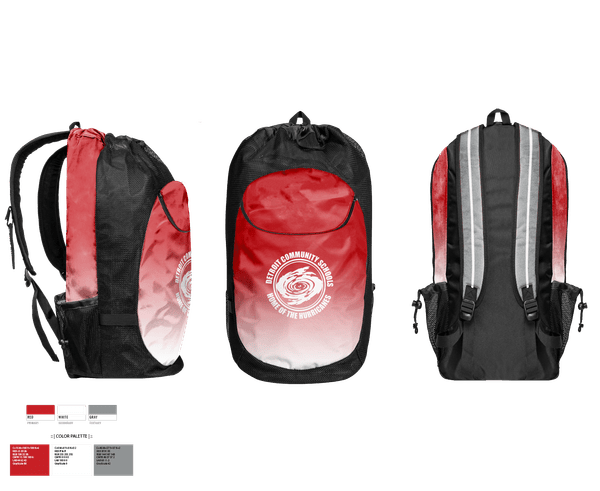 Gear Bag, Detroit Community High School Volleyball, Men's Volleyball, Teamtime, Team time, sublimation, custom sports apparel, team uniforms, spirit wear, spiritwear, sports uniforms, custom shirts, team store, custom team store, fundraiser sports, apparel fundraiser