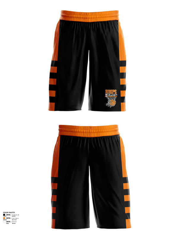 Mens Basketball Shorts, Hoops 4 Hunger, Men's Basketball, Teamtime, Team time, sublimation, custom sports apparel, team uniforms, spirit wear, spiritwear, sports uniforms, custom shirts, team store, custom team store, fundraiser sports, apparel fundraiser