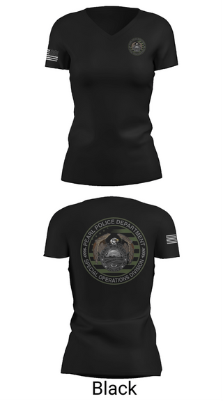 Womens Short Sleeve Vneck Shirt, Pearl Special Operations, Police, Teamtime, Team time, sublimation, custom sports apparel, team uniforms, spirit wear, spiritwear, sports uniforms, custom shirts, team store, custom team store, fundraiser sports, apparel fundraiser