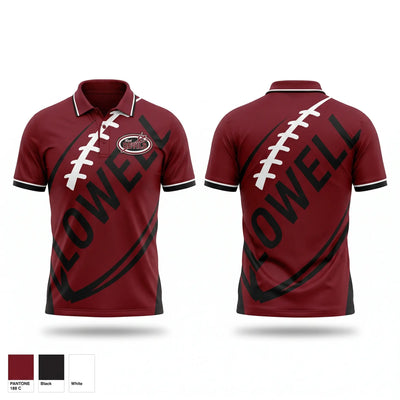 Lowell Red Devils Short Sleeve Performance Polo - 1