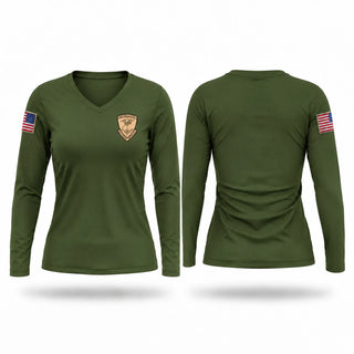 Womens Long Sleeve Vneck Shirt, SORT, Police, Teamtime, Team time, sublimation, custom sports apparel, team uniforms, spirit wear, spiritwear, sports uniforms, custom shirts, team store, custom team store, fundraiser sports, apparel fundraiser