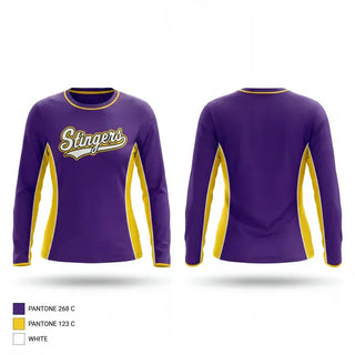 Long Sleeve Performance Shirt, Stingers, Softball, Teamtime, Team time, sublimation, custom sports apparel, team uniforms, spirit wear, spiritwear, sports uniforms, custom shirts, team store, custom team store, fundraiser sports, apparel fundraiser