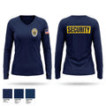 Santa Clara County Sheriff's Protective Services Women's Long Sleeve V-neck Shirt - 1