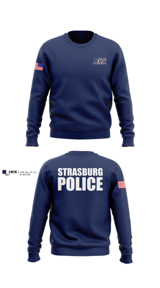 Crew Neck Sweatshirt, Strasburg Police, Police, Teamtime, Team time, sublimation, custom sports apparel, team uniforms, spirit wear, spiritwear, sports uniforms, custom shirts, team store, custom team store, fundraiser sports, apparel fundraiser