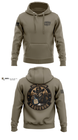 Hoodie, 2nd Platoon Vaqueros, Army, Teamtime, Team time, sublimation, custom sports apparel, team uniforms, spirit wear, spiritwear, sports uniforms, custom shirts, team store, custom team store, fundraiser sports, apparel fundraiser