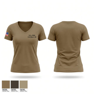 Womens Short Sleeve Vneck Shirt, B Co, 450th Civil Affairs BN, Army, Teamtime, Team time, sublimation, custom sports apparel, team uniforms, spirit wear, spiritwear, sports uniforms, custom shirts, team store, custom team store, fundraiser sports, apparel fundraiser