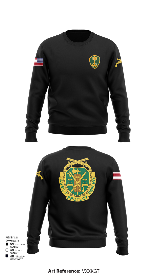 Crew Neck Sweatshirt, 785th Military Police Battalion, , Teamtime, Team time, sublimation, custom sports apparel, team uniforms, spirit wear, spiritwear, sports uniforms, custom shirts, team store, custom team store, fundraiser sports, apparel fundraiser