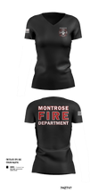 MONTROSE FIRE DEPARTMENT 23525519 Women's Short Sleeve V-neck Shirt - 29