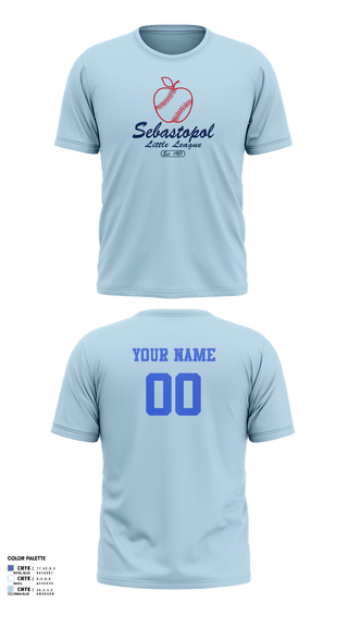 Sebastopol Little League 29313741 Short Sleeve Performance Shirt - 5