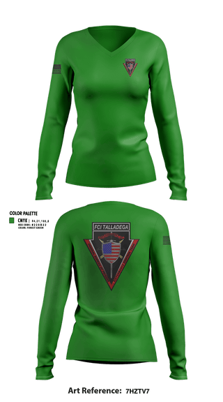 Womens Long Sleeve Vneck Shirt, Bureau of Prisons, Police, Teamtime, Team time, sublimation, custom sports apparel, team uniforms, spirit wear, spiritwear, sports uniforms, custom shirts, team store, custom team store, fundraiser sports, apparel fundraiser