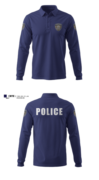 Long Sleeve Performance Polo, Cresco Police Department, Police, Teamtime, Team time, sublimation, custom sports apparel, team uniforms, spirit wear, spiritwear, sports uniforms, custom shirts, team store, custom team store, fundraiser sports, apparel fundraiser