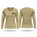 Field Artillery. Women's Long Sleeve V-neck Shirt - 1