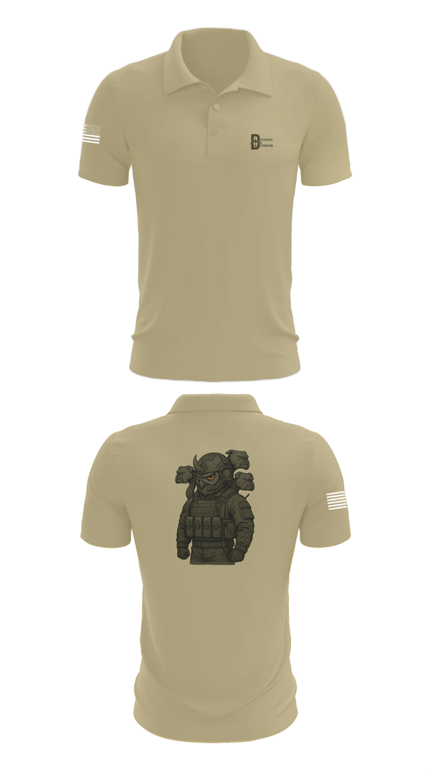 Short Sleeve Performance Polo, Deployment & Distribution Flight, , Teamtime, Team time, sublimation, custom sports apparel, team uniforms, spirit wear, spiritwear, sports uniforms, custom shirts, team store, custom team store, fundraiser sports, apparel fundraiser