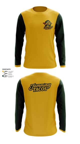 Long Sleeve Performance Shirt, Jamming Tacos, Baseball, Teamtime, Team time, sublimation, custom sports apparel, team uniforms, spirit wear, spiritwear, sports uniforms, custom shirts, team store, custom team store, fundraiser sports, apparel fundraiser