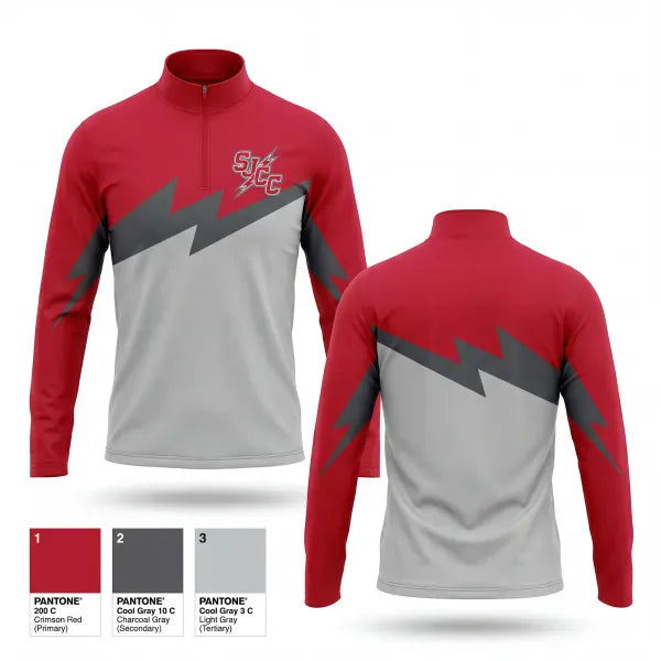 Quarter Zip Jacket, Saint Joseph Central Catholic High School Tennis, Tennis, Teamtime, Team time, sublimation, custom sports apparel, team uniforms, spirit wear, spiritwear, sports uniforms, custom shirts, team store, custom team store, fundraiser sports, apparel fundraiser