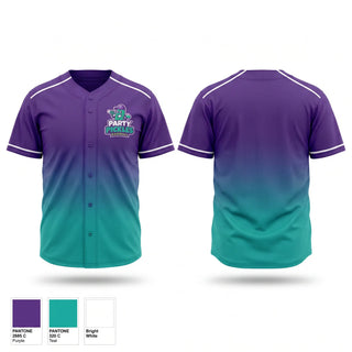 Full Button Baseball Jersey, Party Pickles, Baseball, Teamtime, Team time, sublimation, custom sports apparel, team uniforms, spirit wear, spiritwear, sports uniforms, custom shirts, team store, custom team store, fundraiser sports, apparel fundraiser