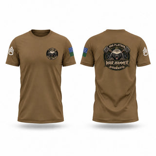 Old School Cotton Feel Shirt, War hammer platoon, National Guard, Teamtime, Team time, sublimation, custom sports apparel, team uniforms, spirit wear, spiritwear, sports uniforms, custom shirts, team store, custom team store, fundraiser sports, apparel fundraiser