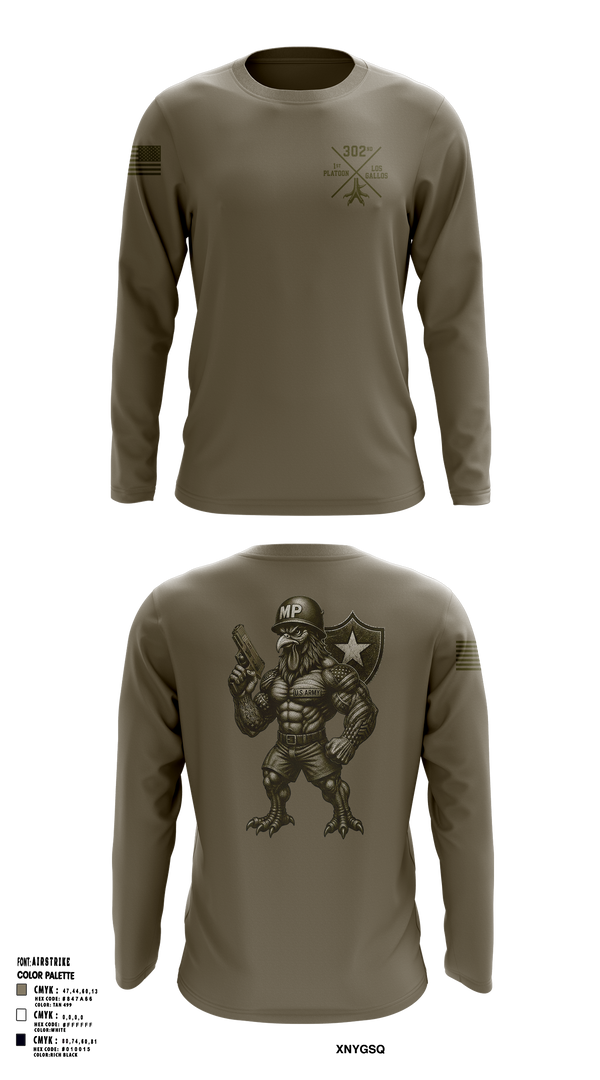 Long Sleeve Performance Shirt, 1st PLT Roosters, Army, Teamtime, Team time, sublimation, custom sports apparel, team uniforms, spirit wear, spiritwear, sports uniforms, custom shirts, team store, custom team store, fundraiser sports, apparel fundraiser