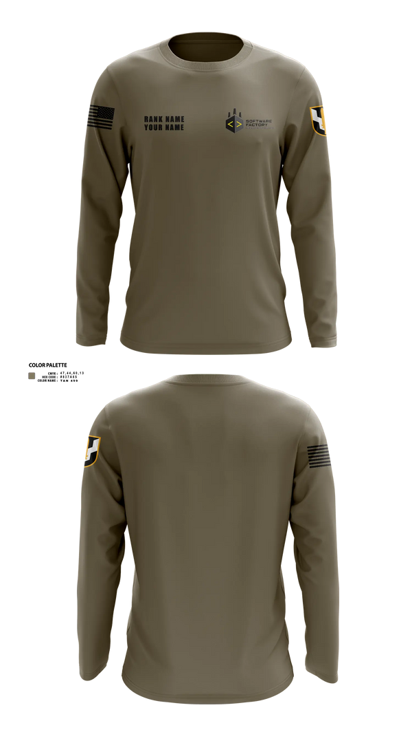 Long Sleeve Performance Shirt, Army Software Factory, Army, Teamtime, Team time, sublimation, custom sports apparel, team uniforms, spirit wear, spiritwear, sports uniforms, custom shirts, team store, custom team store, fundraiser sports, apparel fundraiser