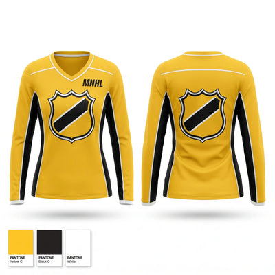 MNHL Women's Long Sleeve V-neck Shirt - 1