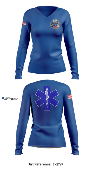 Womens Long Sleeve Vneck Shirt, Columbus Zoo EMS Department, EMS/EMT, Teamtime, Team time, sublimation, custom sports apparel, team uniforms, spirit wear, spiritwear, sports uniforms, custom shirts, team store, custom team store, fundraiser sports, apparel fundraiser