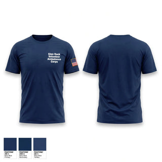 Old School Cotton Feel Shirt, Glen Rock Volunteer Ambulance Corps, EMS/EMT, Teamtime, Team time, sublimation, custom sports apparel, team uniforms, spirit wear, spiritwear, sports uniforms, custom shirts, team store, custom team store, fundraiser sports, apparel fundraiser