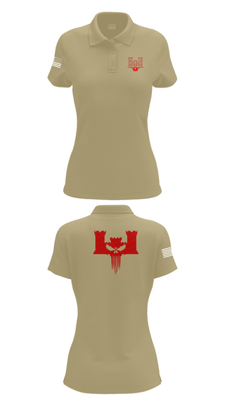 Womens Short Sleeve Performance Polo, B co 334th BEB, , Teamtime, Team time, sublimation, custom sports apparel, team uniforms, spirit wear, spiritwear, sports uniforms, custom shirts, team store, custom team store, fundraiser sports, apparel fundraiser