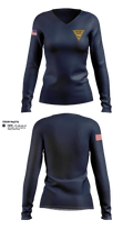 Runnemede Police 26591799 Women's Long Sleeve V-neck Shirt - 3