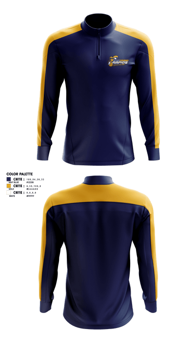 East Grand Rapids High School Water Polo 80527582 Quarter Zip Jacket - 2
