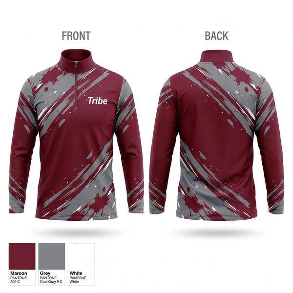 Quarter Zip Jacket, Tribe, Baseball, Teamtime, Team time, sublimation, custom sports apparel, team uniforms, spirit wear, spiritwear, sports uniforms, custom shirts, team store, custom team store, fundraiser sports, apparel fundraiser