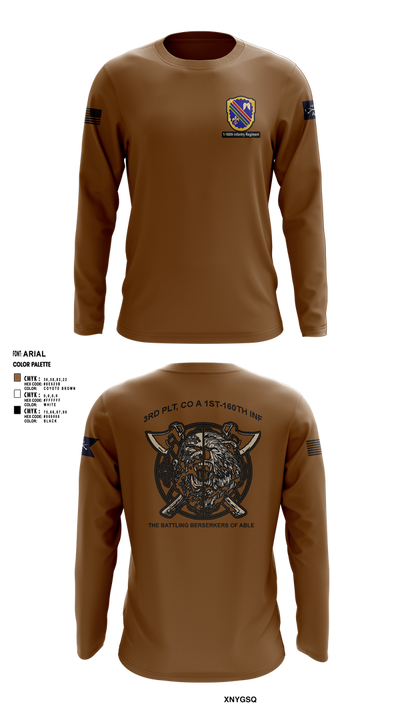 Co A, 1st-160th INF, 79th IBCT 97835057 Long Sleeve Performance Shirt 2