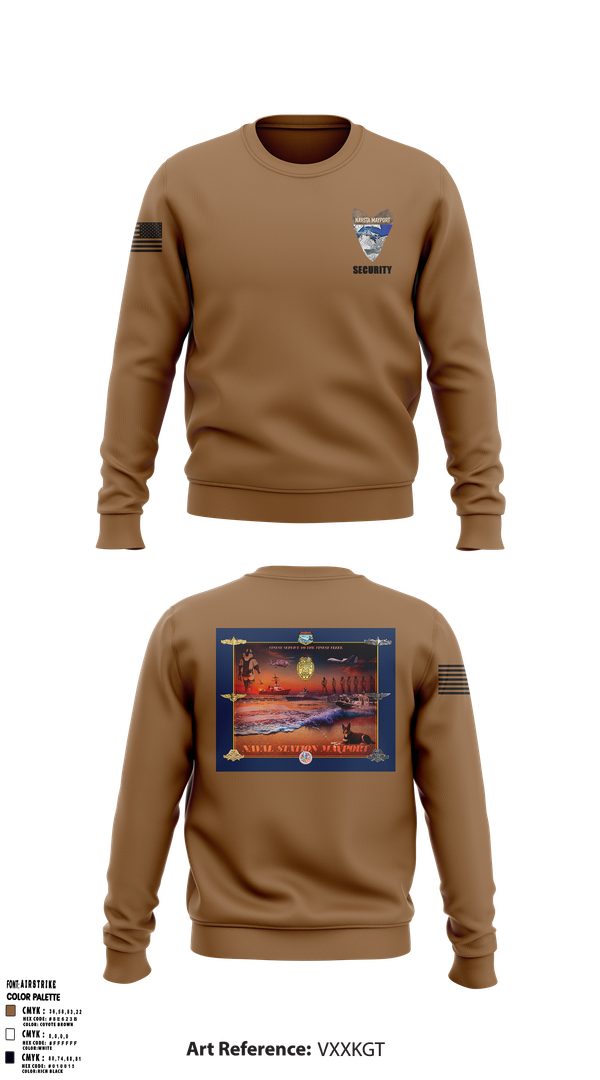 Crew Neck Sweatshirt, NAVSTA MAYPORT SECURITY, , Teamtime, Team time, sublimation, custom sports apparel, team uniforms, spirit wear, spiritwear, sports uniforms, custom shirts, team store, custom team store, fundraiser sports, apparel fundraiser