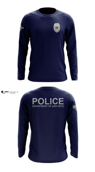 Long Sleeve Performance Shirt, DEPARTMENT OF AIRFORCE, Police, Teamtime, Team time, sublimation, custom sports apparel, team uniforms, spirit wear, spiritwear, sports uniforms, custom shirts, team store, custom team store, fundraiser sports, apparel fundraiser