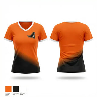 Womens Short Sleeve Vneck Shirt, Oxford Webster Pirates, , Teamtime, Team time, sublimation, custom sports apparel, team uniforms, spirit wear, spiritwear, sports uniforms, custom shirts, team store, custom team store, fundraiser sports, apparel fundraiser