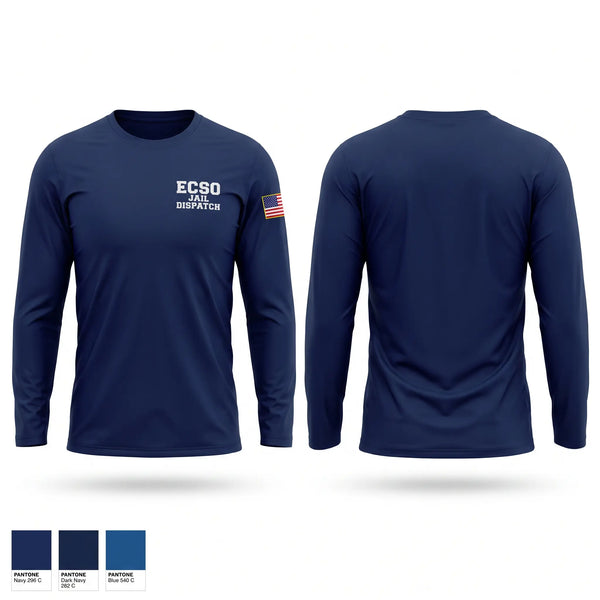 Long Sleeve Performance Shirt, ECSO JAIL/DISPATCH, Police, Teamtime, Team time, sublimation, custom sports apparel, team uniforms, spirit wear, spiritwear, sports uniforms, custom shirts, team store, custom team store, fundraiser sports, apparel fundraiser