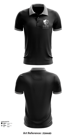 Short Sleeve Performance Polo, Life Academy Royals, Men's Basketball, Teamtime, Team time, sublimation, custom sports apparel, team uniforms, spirit wear, spiritwear, sports uniforms, custom shirts, team store, custom team store, fundraiser sports, apparel fundraiser