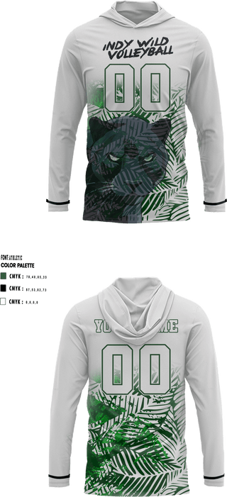 Short Sleeve Performance Shirt with hood, Indy Wild Volleyball, Women's Volleyball, Teamtime, Team time, sublimation, custom sports apparel, team uniforms, spirit wear, spiritwear, sports uniforms, custom shirts, team store, custom team store, fundraiser sports, apparel fundraiser