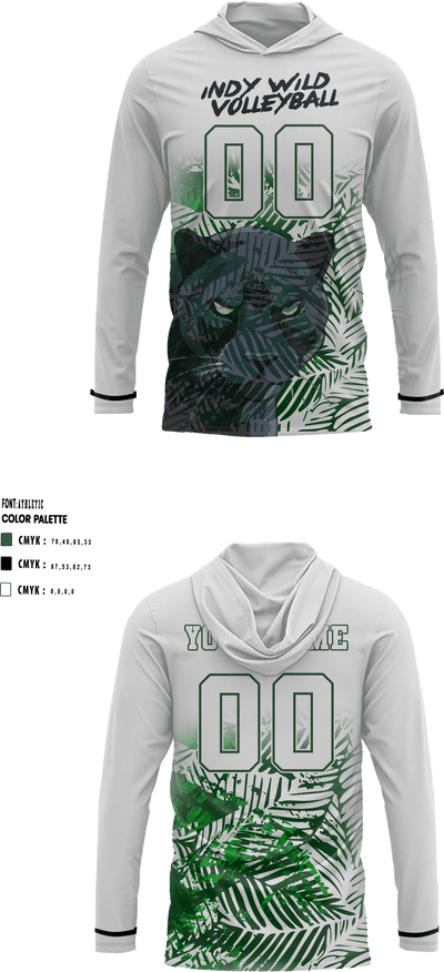 North Central Panthers Volleyball 62579612 Short Sleeve Performance Shirt with hood - 17
