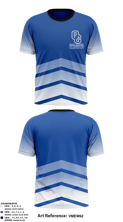 Short Sleeve Performance Shirt, Oak Creek Knights, Men's Volleyball, Teamtime, Team time, sublimation, custom sports apparel, team uniforms, spirit wear, spiritwear, sports uniforms, custom shirts, team store, custom team store, fundraiser sports, apparel fundraiser