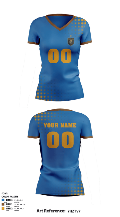 Oklahoma Zotung Volleyball Club 98081818 Women's Short Sleeve V-neck Shirt - 1
