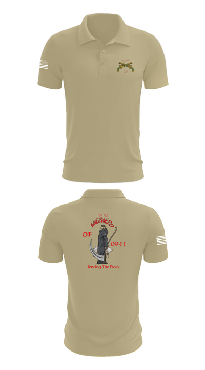 217th MP CO 3rd platoon Iraq 09-10 88609784 Short Sleeve Performance Polo - 87