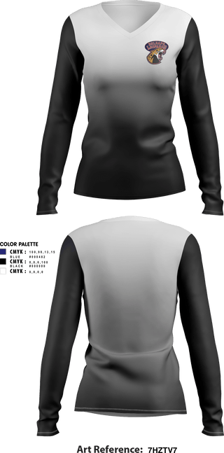 Women's Long Sleeve Vneck Shirt, Leopards, Track & Field, Teamtime, Team time, sublimation, custom sports apparel, team uniforms, spirit wear, spiritwear, sports uniforms, custom shirts, team store, custom team store, fundraiser sports, apparel fundraiser