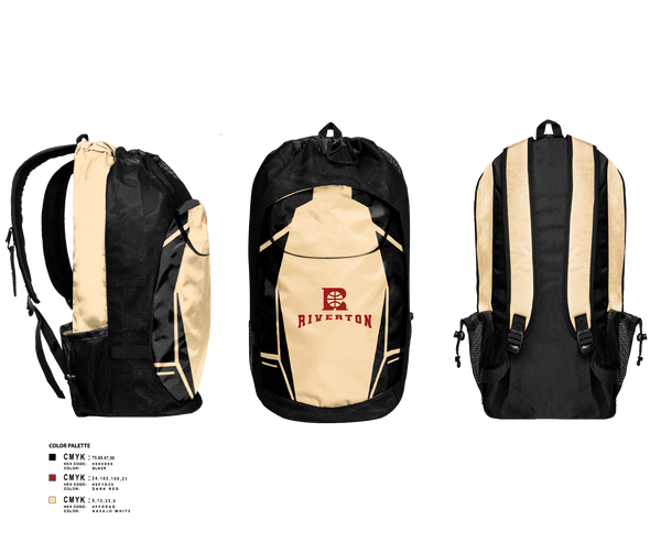 Gear Bag, Riverton, Men's Basketball, Teamtime, Team time, sublimation, custom sports apparel, team uniforms, spirit wear, spiritwear, sports uniforms, custom shirts, team store, custom team store, fundraiser sports, apparel fundraiser