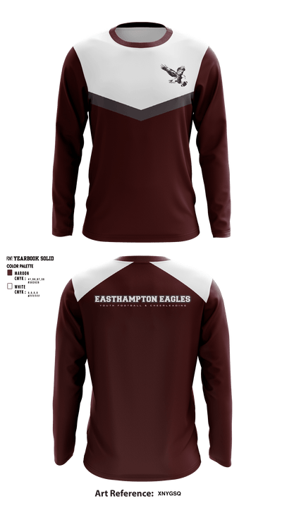 Easthampton Eagles Youth Football & Cheerleading 45925970 Long Sleeve Performance Shirt - 1