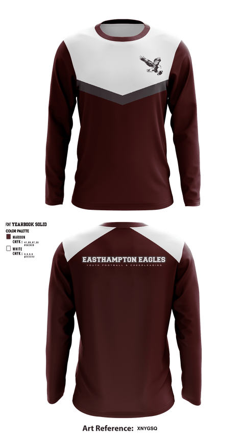 Long Sleeve Performance Shirt, Easthampton Eagles Youth Football & Cheerleading, Football, Teamtime, Team time, sublimation, custom sports apparel, team uniforms, spirit wear, spiritwear, sports uniforms, custom shirts, team store, custom team store, fundraiser sports, apparel fundraiser