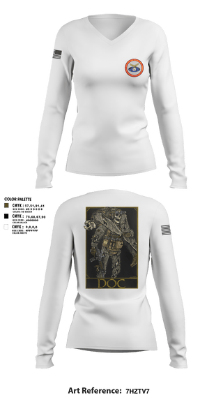 Women's Long Sleeve Vneck Shirt, MCSFR RAS, Navy, Teamtime, Team time, sublimation, custom sports apparel, team uniforms, spirit wear, spiritwear, sports uniforms, custom shirts, team store, custom team store, fundraiser sports, apparel fundraiser