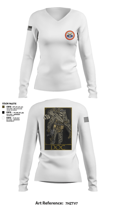 MCSFR RAS 3147834 Women's Long Sleeve V-neck Shirt - 2