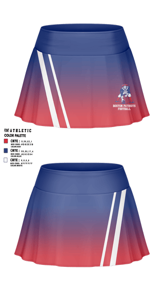 Skort, Boston Patriots Football & Cheerleading, Football, Teamtime, Team time, sublimation, custom sports apparel, team uniforms, spirit wear, spiritwear, sports uniforms, custom shirts, team store, custom team store, fundraiser sports, apparel fundraiser