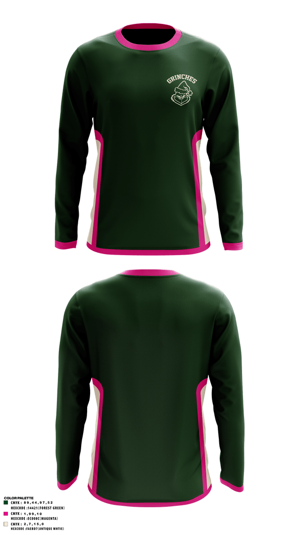 Long Sleeve Performance Shirt, Grinches, Men's Basketball, Teamtime, Team time, sublimation, custom sports apparel, team uniforms, spirit wear, spiritwear, sports uniforms, custom shirts, team store, custom team store, fundraiser sports, apparel fundraiser